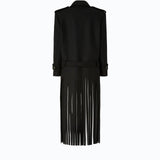 Cappotto in panno con frange - Pinko 107869A3LA Z99 PINKO 
