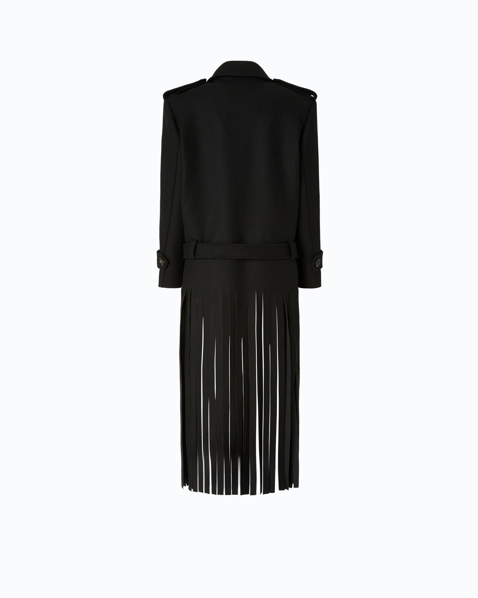 Cappotto in panno con frange - Pinko 107869A3LA Z99 PINKO 