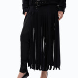 Cappotto in panno con frange - Pinko 107869A3LA Z99 PINKO 