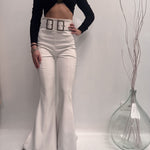 Pantalone con cinturone - Elisabetta Franchi PA06932E2 360 ELISABETTA FRANCHI 