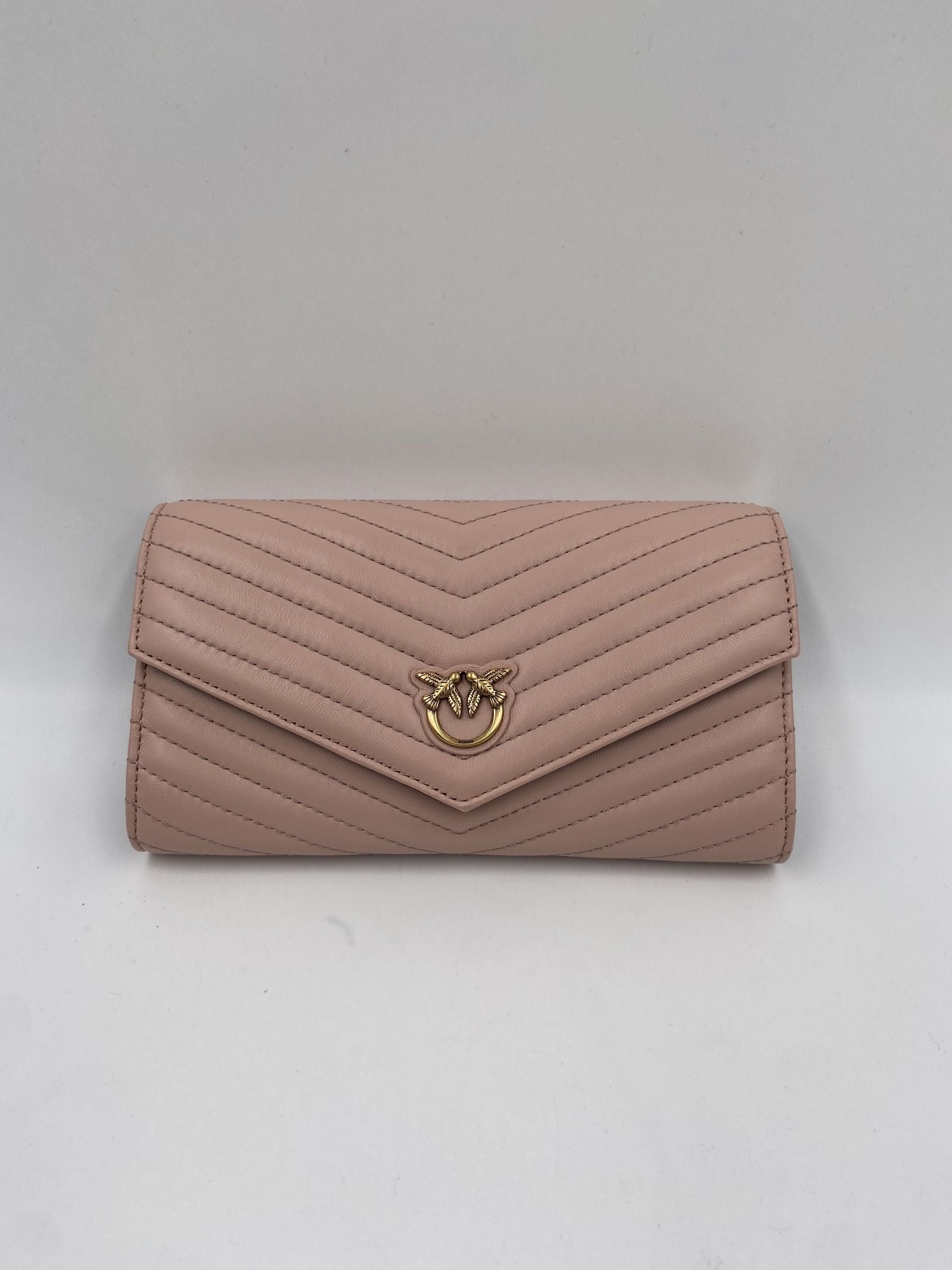 Portafoglio zip-around in nappa chevron - Pinko 100882-A0GK O81Q PINKO 