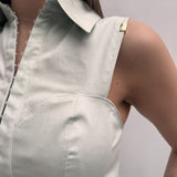 Camicia crop con gancetti - Elisabetta Franchi CA01841E1 BV9 ELISABETTA FRANCHI 