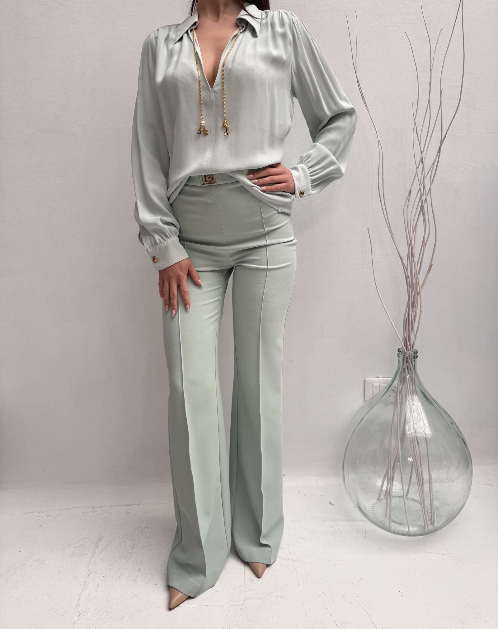 Camicia con catena - Elisabetta Franchi CAT3041E2 BV9 ELISABETTA FRANCHI 