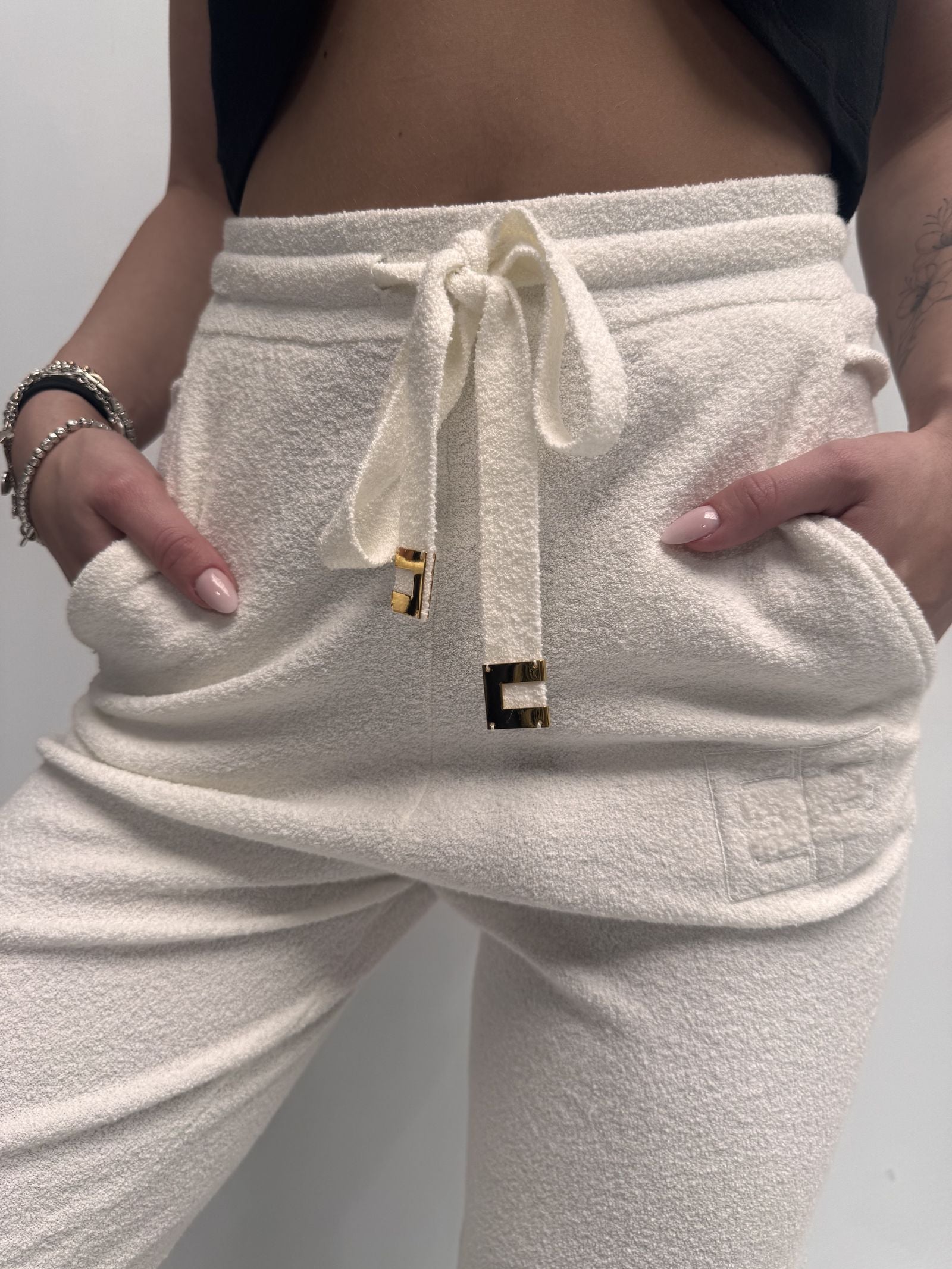 Pantalone tuta con coulisse - Elisabetta Franchi KP56S41E2 360 ELISABETTA FRANCHI 