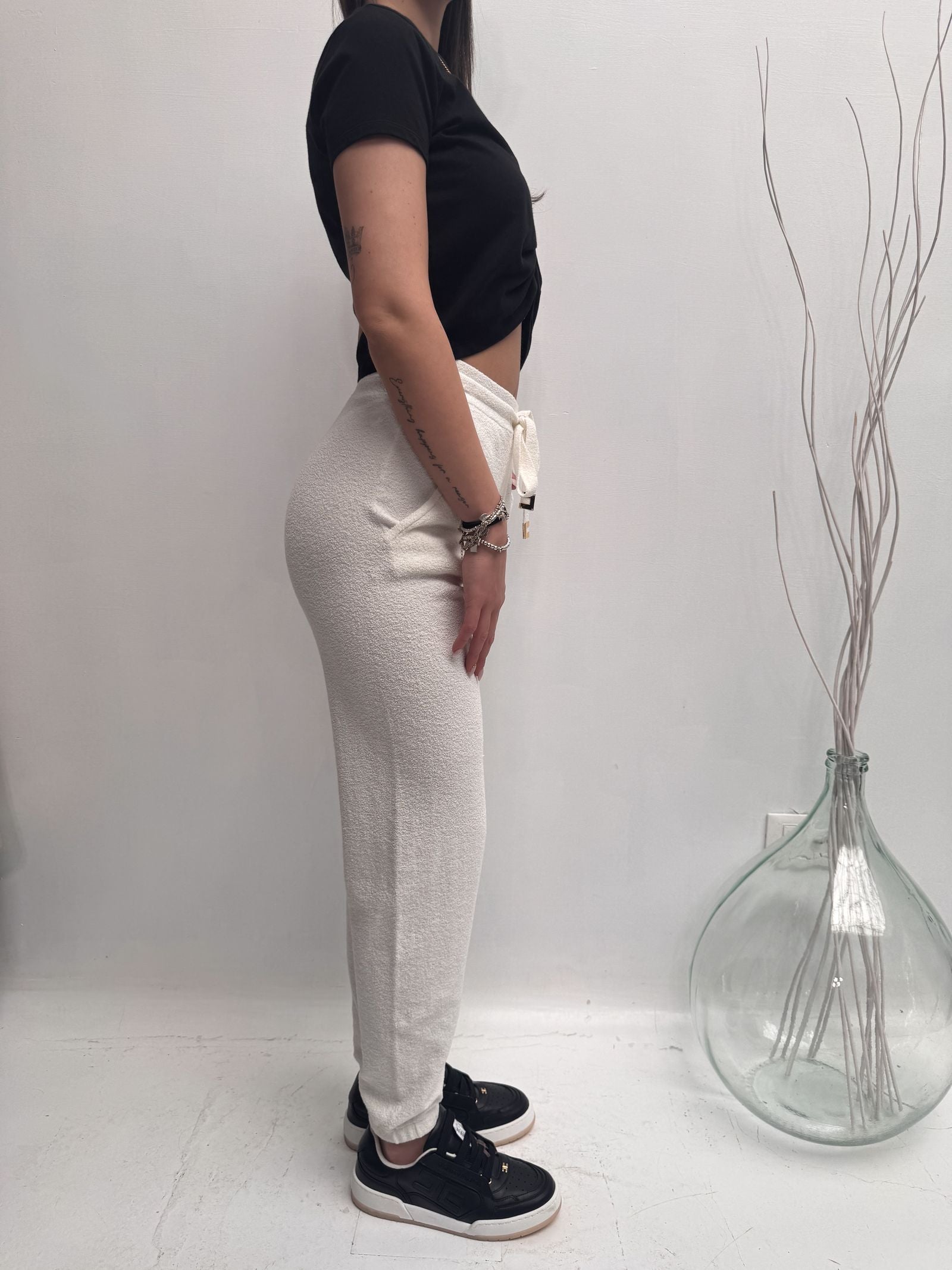 Pantalone tuta con coulisse - Elisabetta Franchi KP56S41E2 360 ELISABETTA FRANCHI 