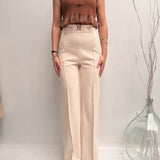 Pantalone con placca oro logata - Elisabetta Franchi PAT1541E2 193 ELISABETTA FRANCHI 