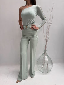 Pantalone con placca oro logata - Elisabetta Franchi
