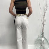 Pantalone con cintura catena oro - Elisabetta Franchi PJ42D41E2 360 ELISABETTA FRANCHI 