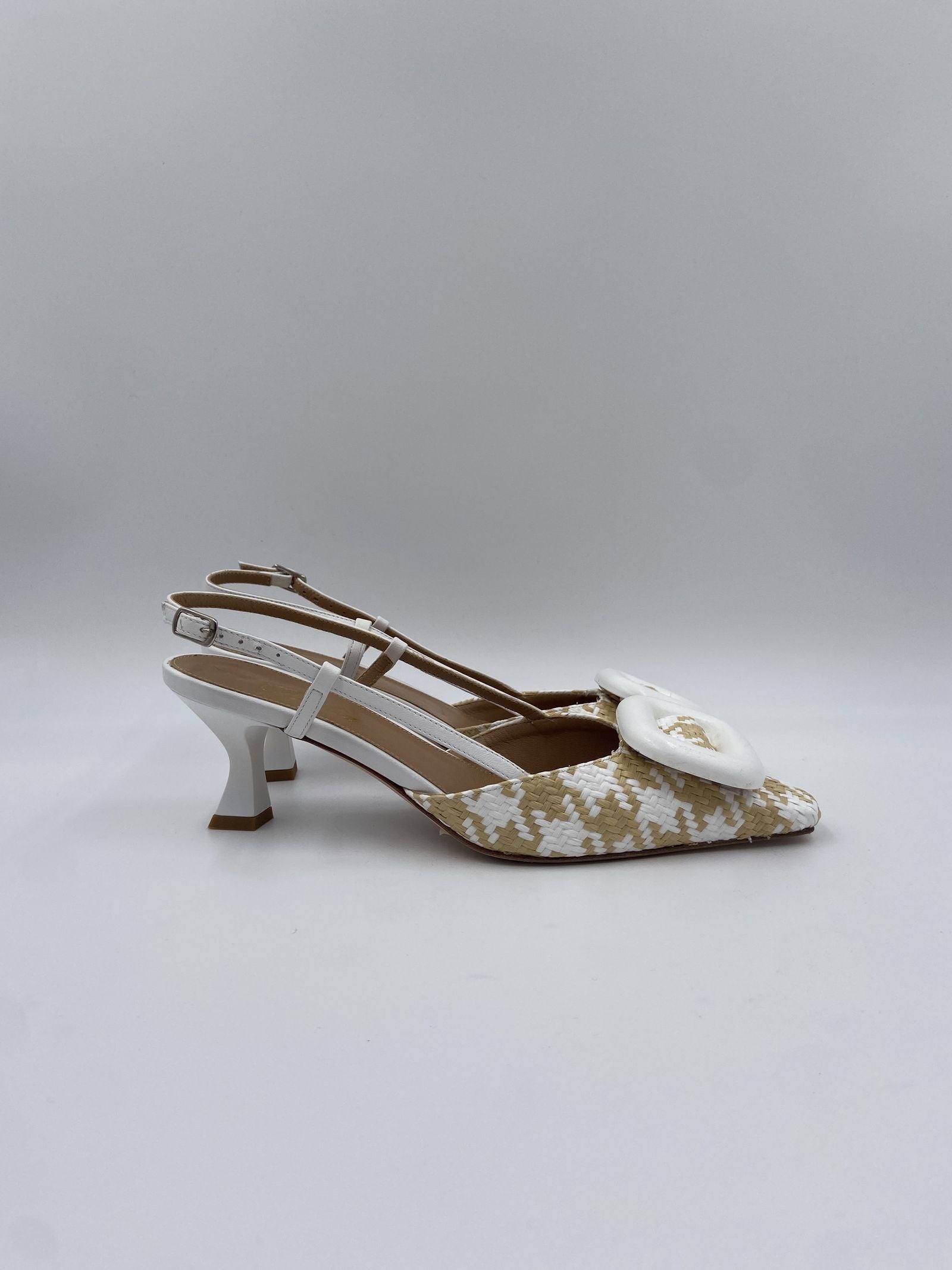 Slingback in rafia - Ofelia H2247 PANNA OFELIA 