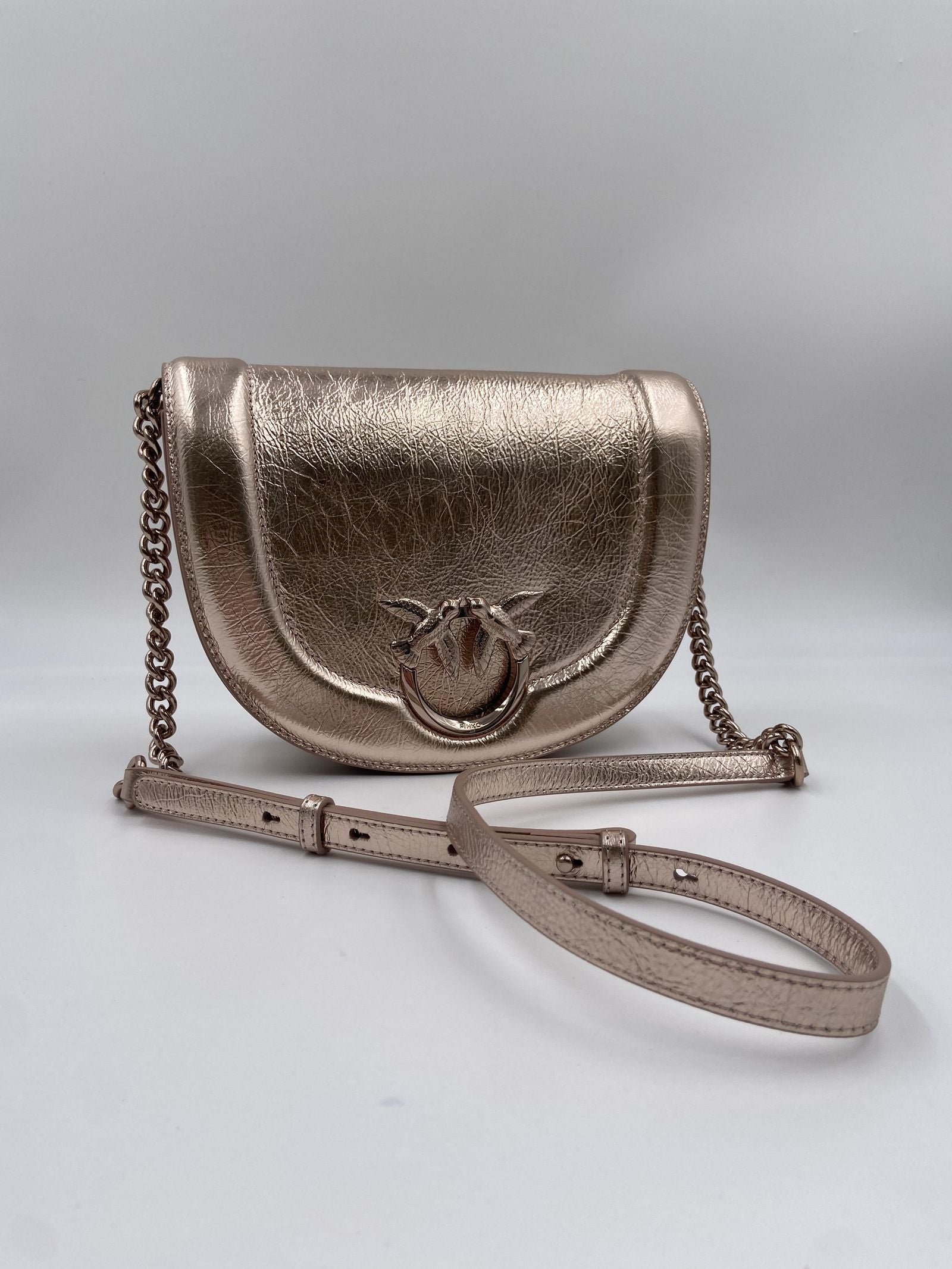 Borsa tracolla in pelle craccata lucida 101510- A1JGO81B PINKO 