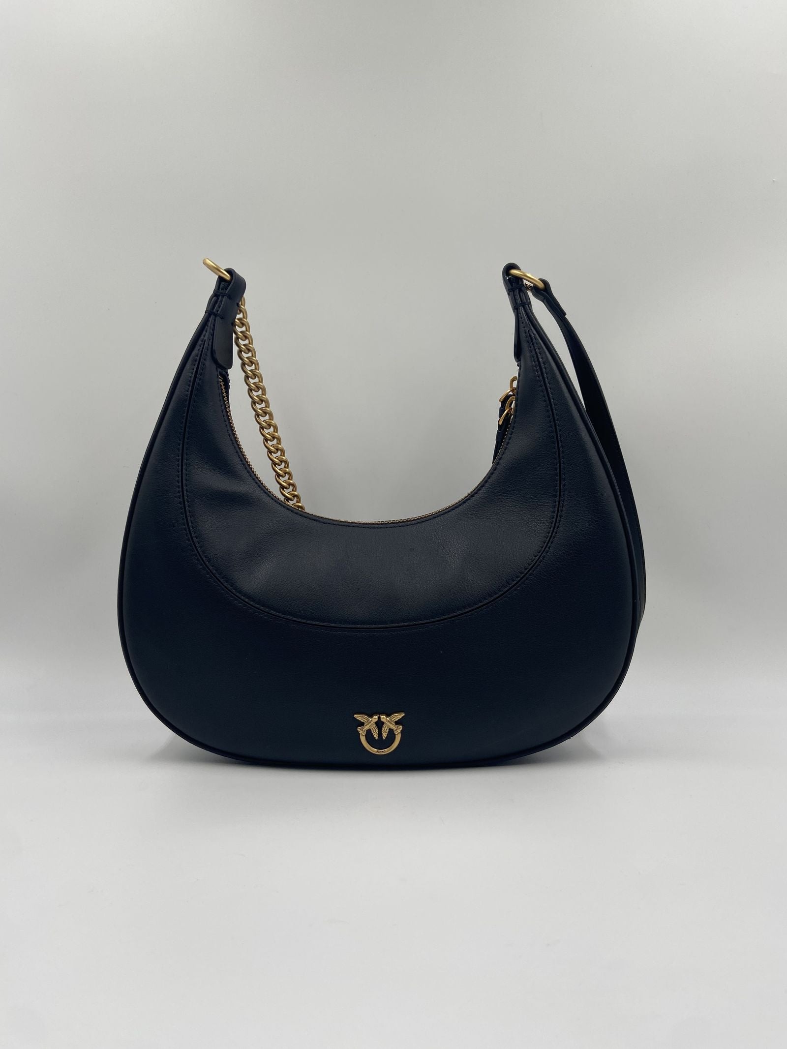 Borsa a spalla in pelle bottolata con catena 101526- A0QOZ99Q PINKO 