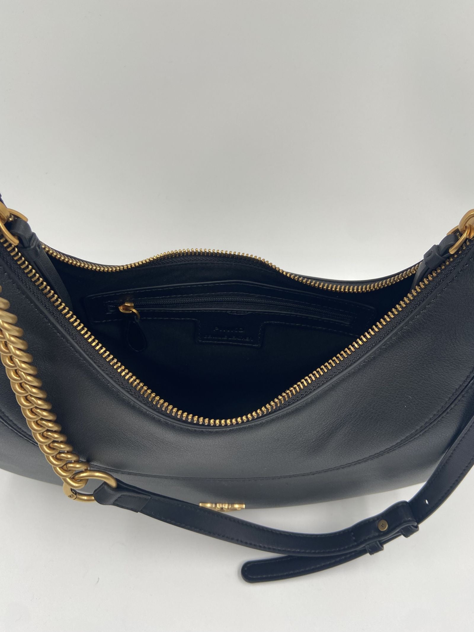 Borsa a spalla in pelle bottolata con catena 101526- A0QOZ99Q PINKO 