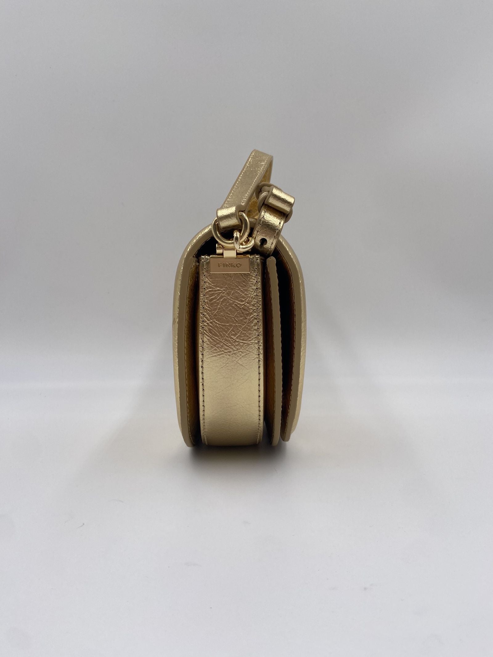 Borsa in pelle craccata lucida 101969- A1JGZZLB PINKO 