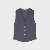 Gilet in crepe satin Carla G LOIT07D8 22 CARLA G. 