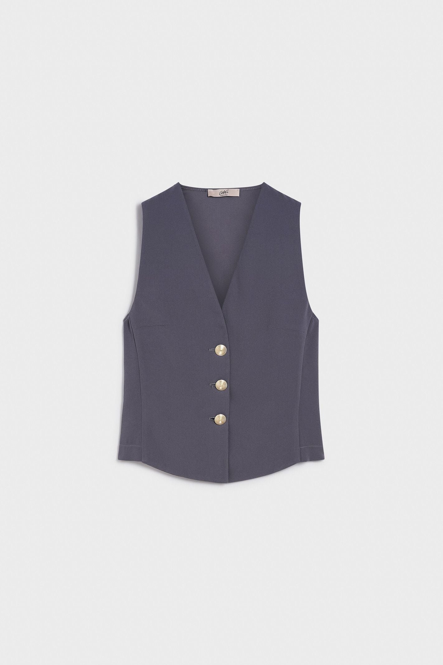 Gilet in crepe satin Carla G LOIT07D8 22 CARLA G. 