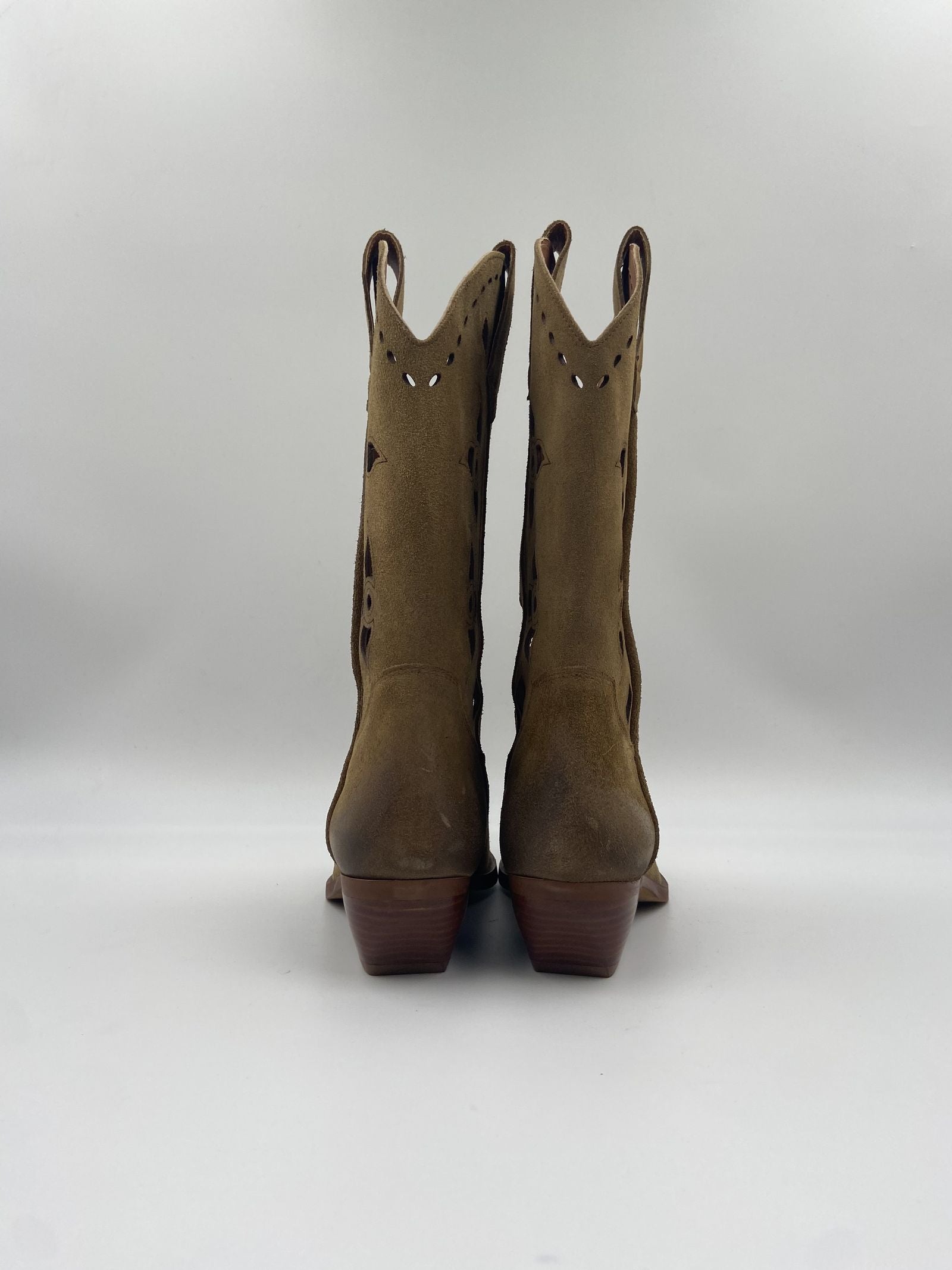 Stivaletto texano in camoscio 1719 CAMMELLO CHIARINI 
