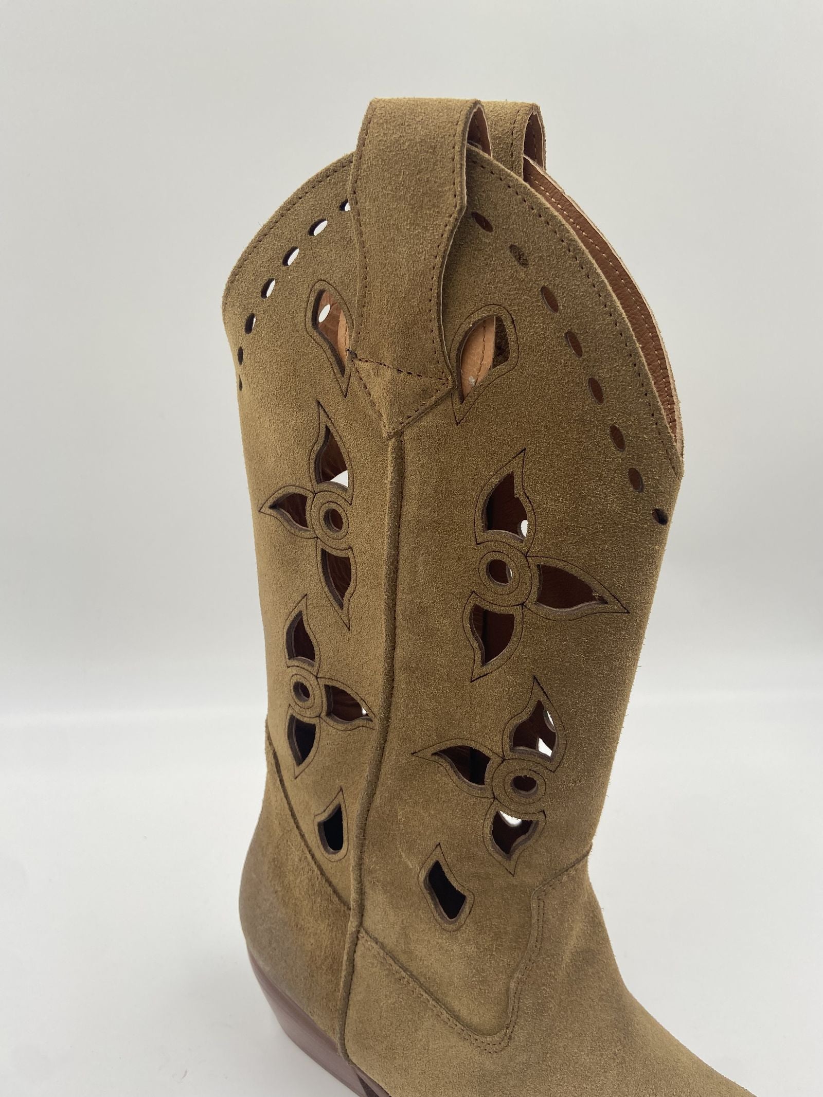 Stivaletto texano in camoscio 1719 CAMMELLO CHIARINI 