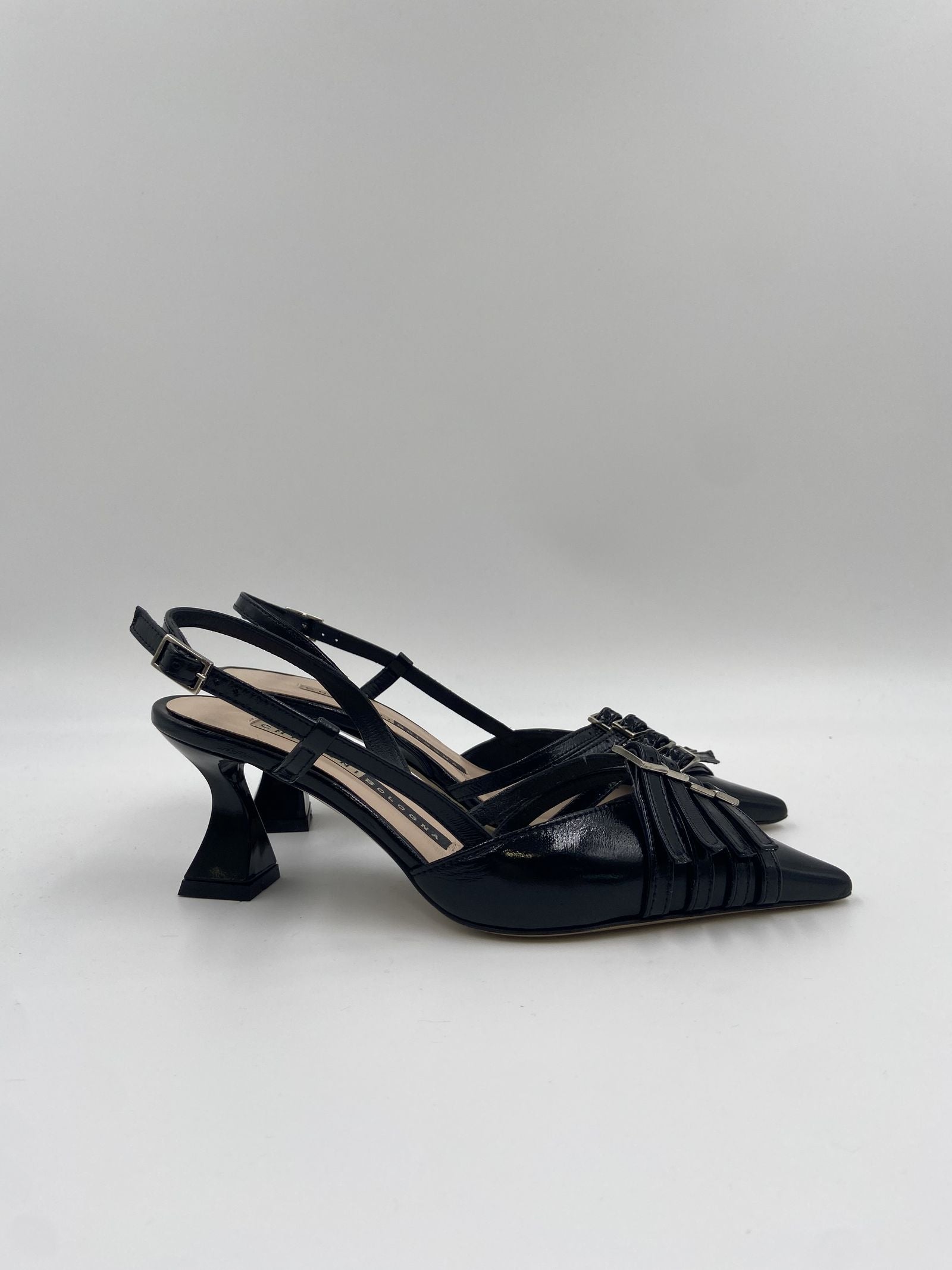Slingback fibbie nere - Chiarini 600 NERO CHIARINI 