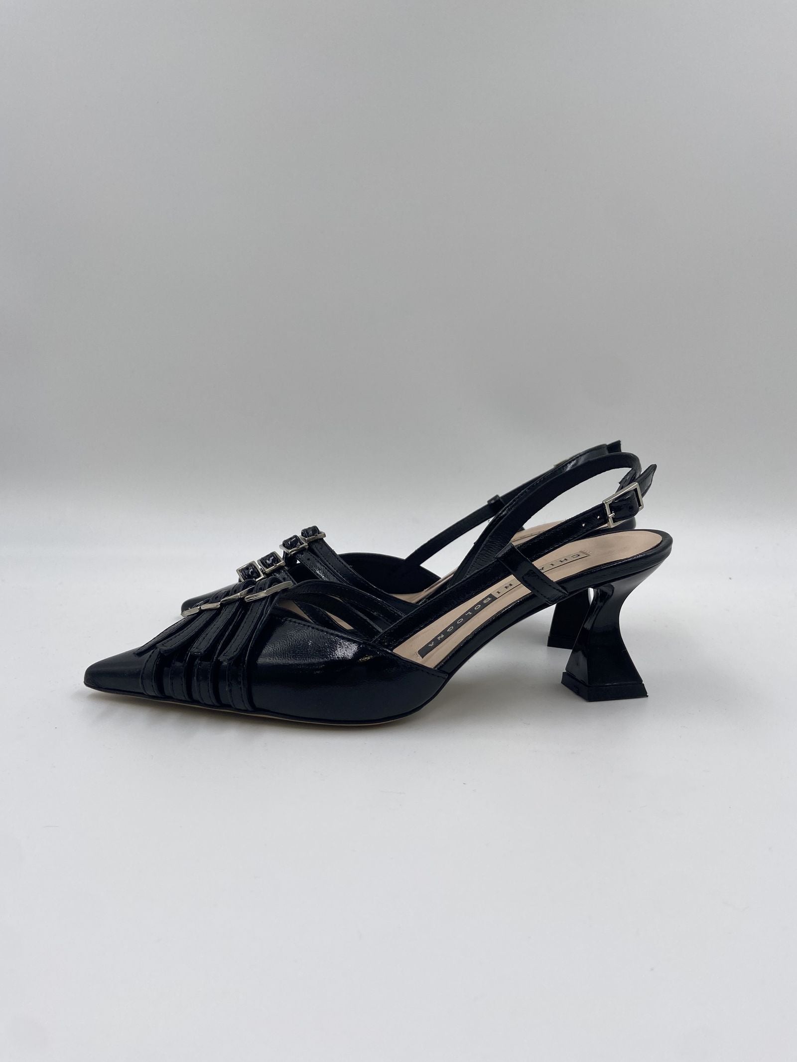 Slingback fibbie nere - Chiarini 600 NERO CHIARINI 