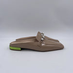 Sabot con perle e borchie 602 BEIGE CHIARINI 