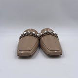 Sabot con perle e borchie 602 BEIGE CHIARINI 