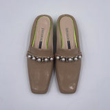 Sabot con perle e borchie 602 BEIGE CHIARINI 