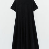 Abito lungo con brillantini ESS250003 NERO ELEH 