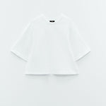 T-shirt mezze maniche a scatoletta ESS250042 BIANCO ELEH 