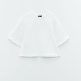 T-shirt mezze maniche a scatoletta ESS250042 BIANCO ELEH 