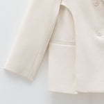 Giacca oversize doppiopetto ESS250054 CREMA ELEH 