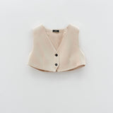 Gilet cropped ESS250062 BEIGE ELEH 