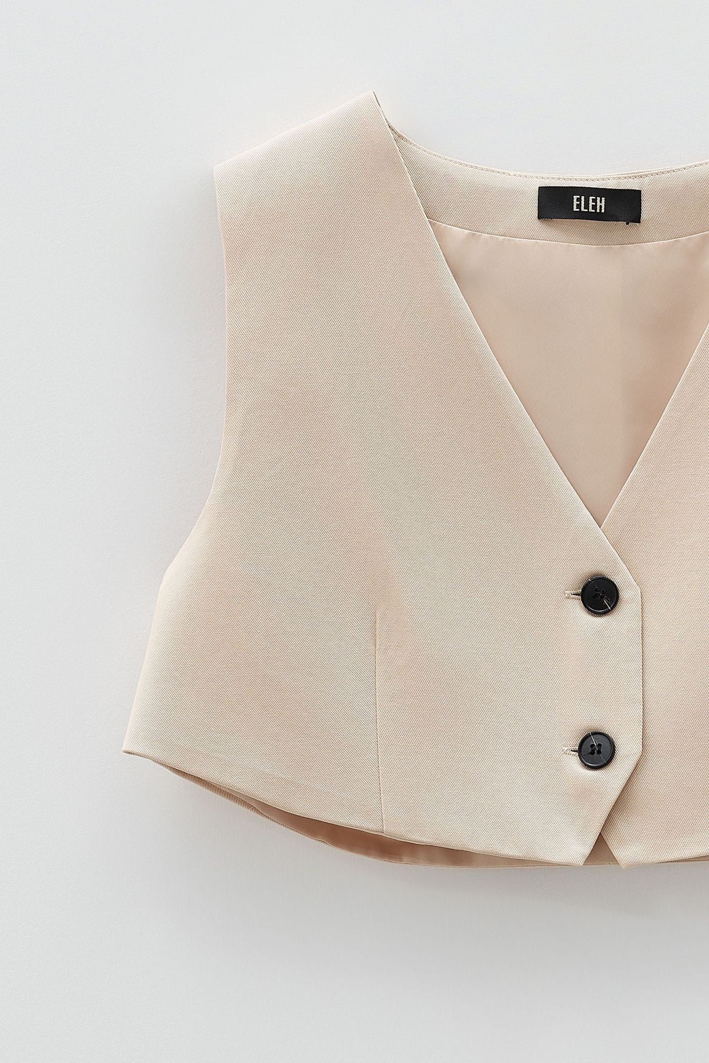 Gilet cropped ESS250062 BEIGE ELEH 