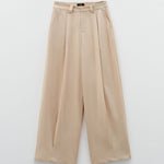 Pantalone palazzo con le pence ESS250063 BEIGE ELEH 