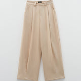 Pantalone palazzo con le pence ESS250063 BEIGE ELEH 
