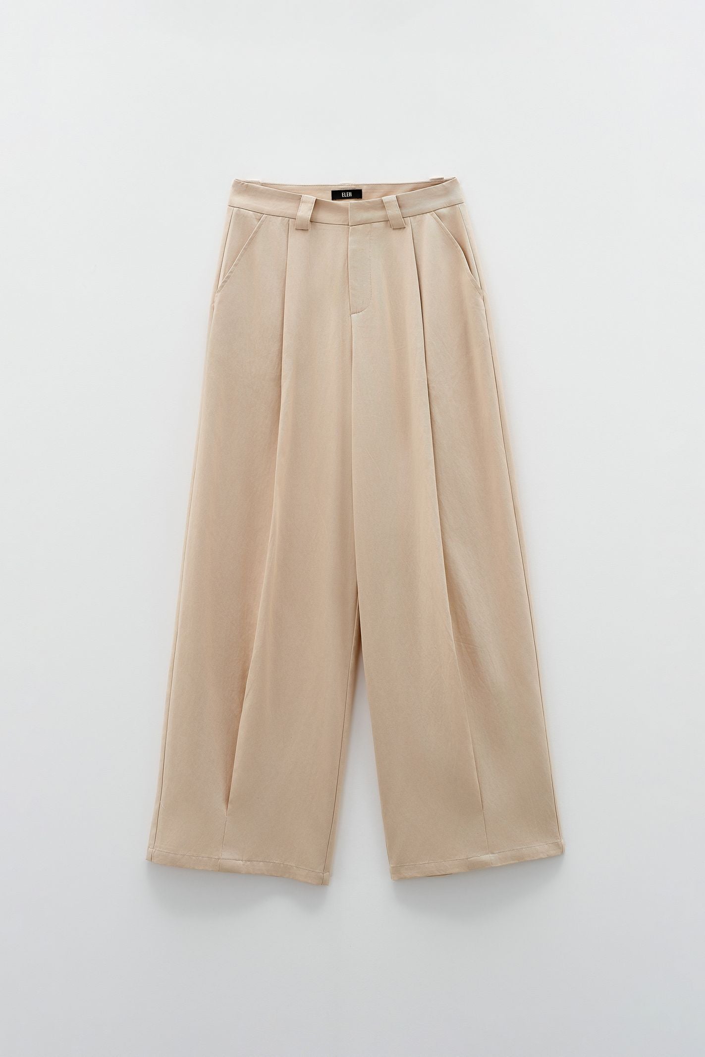 Pantalone palazzo con le pence ESS250063 BEIGE ELEH 