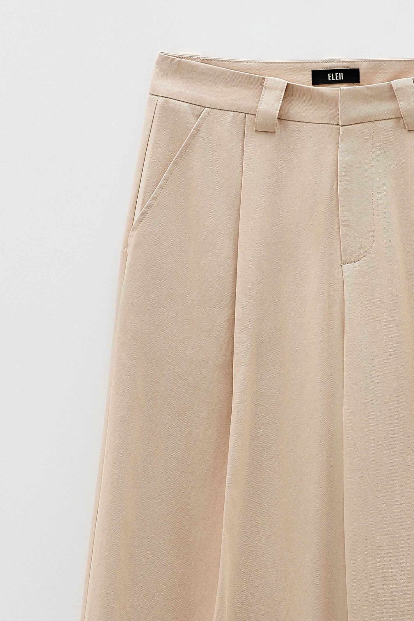 Pantalone palazzo con le pence ESS250063 BEIGE ELEH 