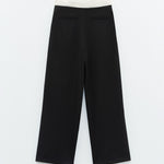 Pantalone palazzo con pieghe ESS250080 NERO ELEH 