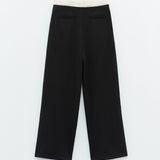 Pantalone palazzo con pieghe ESS250080 NERO ELEH 