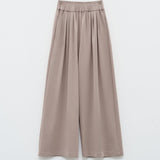 Pantalone palazzo con pieghe ESS250148 MARRONE ELEH 