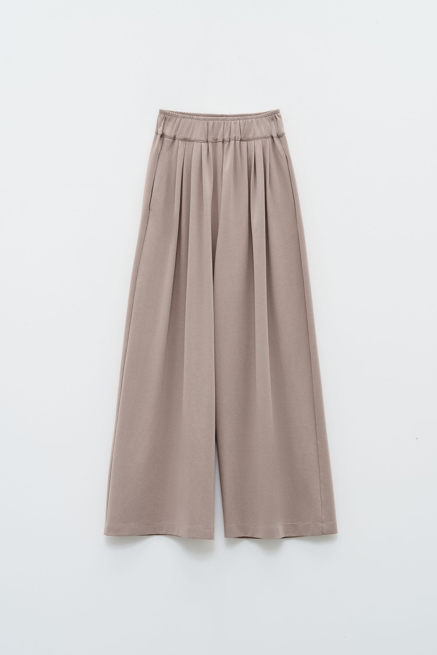 Pantalone palazzo con pieghe ESS250148 MARRONE ELEH 