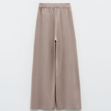 Pantalone palazzo con pieghe ESS250148 MARRONE ELEH 