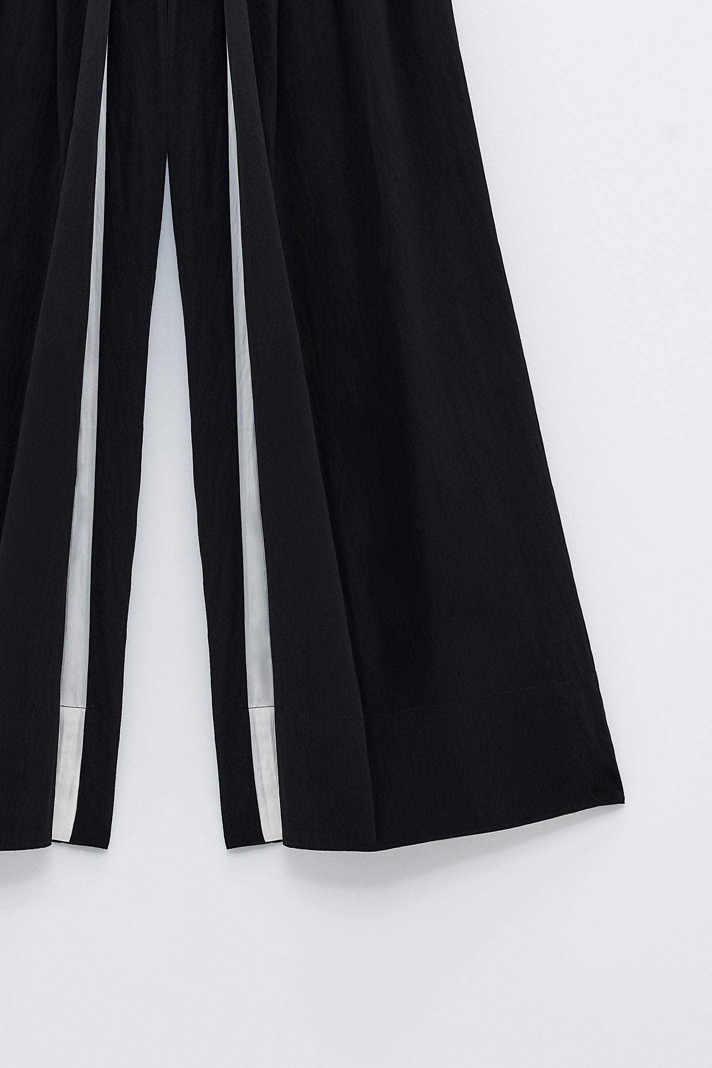 Pantalone palazzo con pieghe bicolore ESS250190 NERO ELEH 