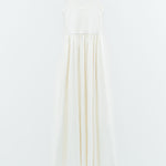 Abito lungo con tasche ESS250210 CREMA ELEH 