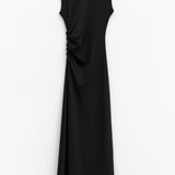 Abito lungo smanicato ESS250215 NERO ELEH 