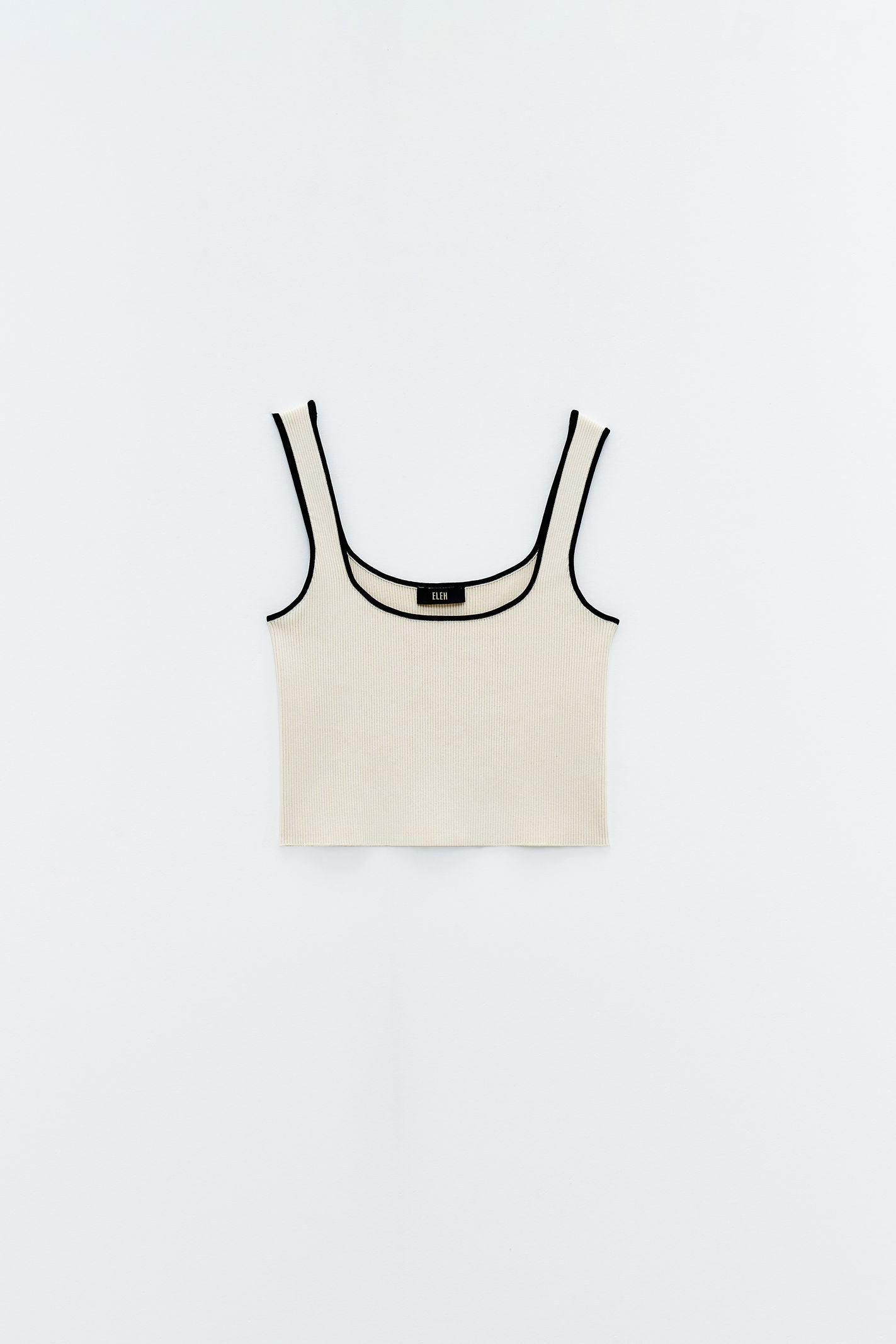 Top cropped con bordatura in contrasto SSEM5001 PANNA ELEH 