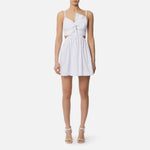 Abito in popeline con fiocco - Elisabetta Franchi AB84152E2 100 ELISABETTA FRANCHI 