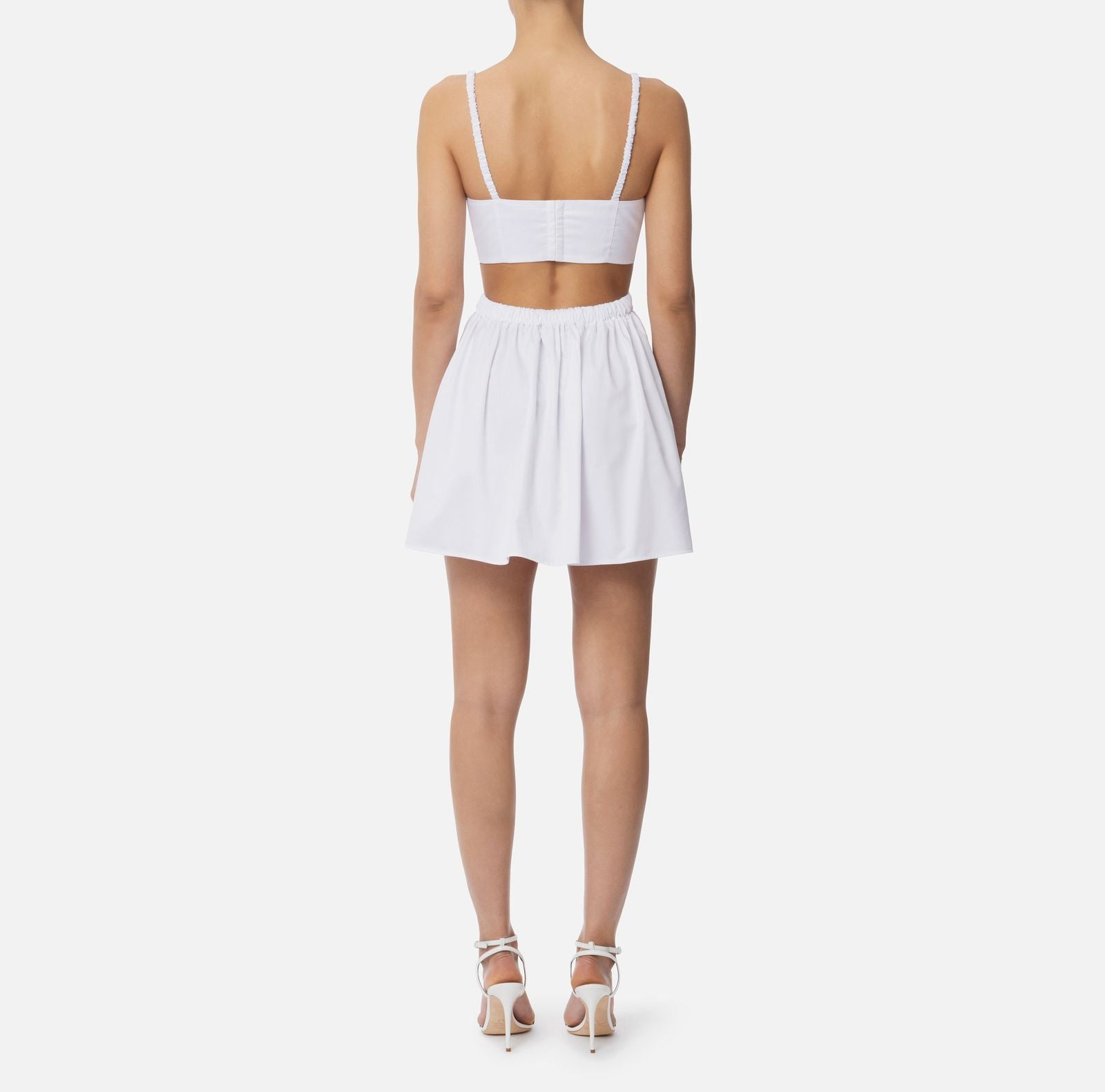 Abito in popeline con fiocco - Elisabetta Franchi AB84152E2 100 ELISABETTA FRANCHI 