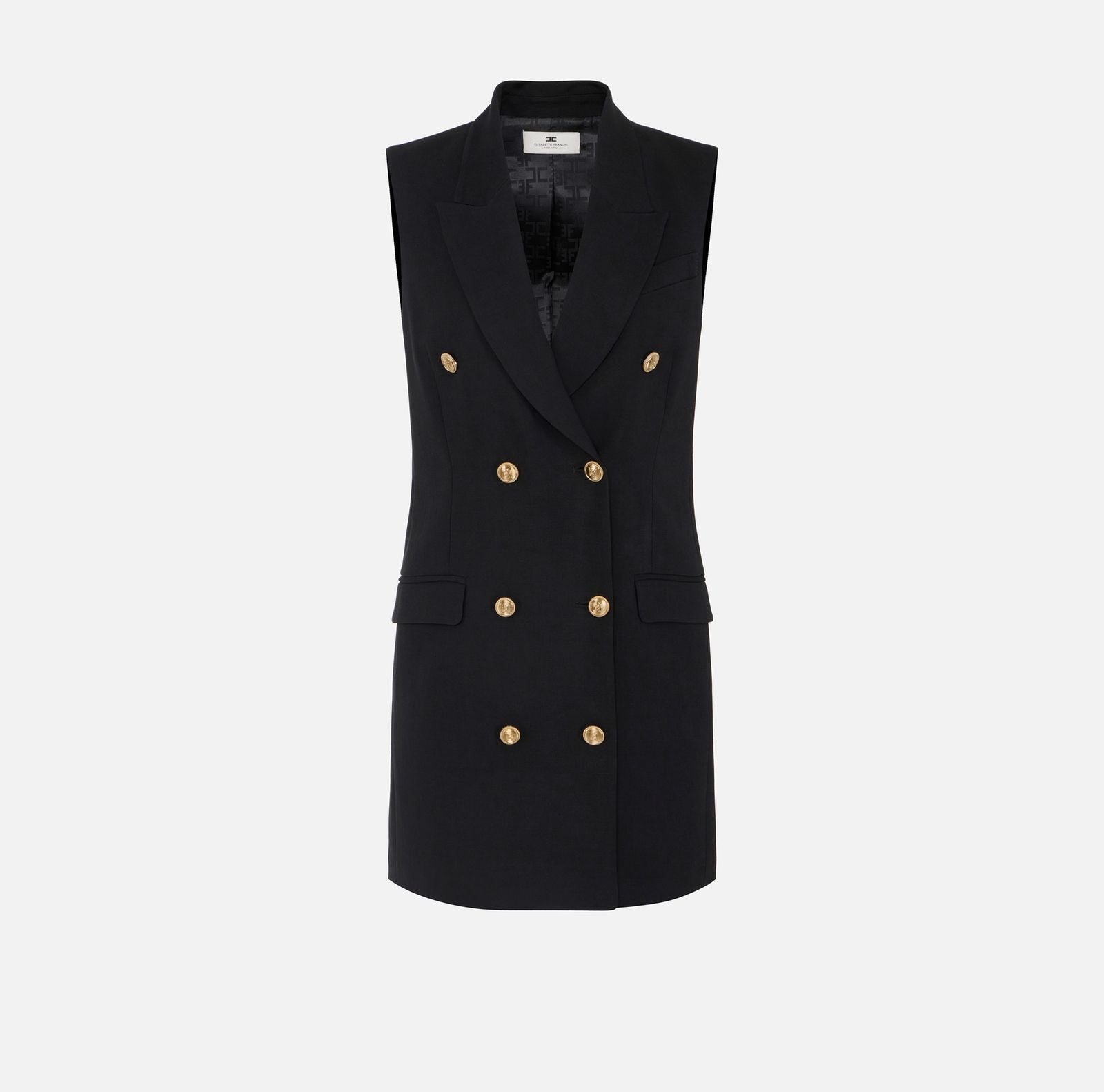 Abito in misto lino - Elisabetta Franchi AB85352E3 110 ELISABETTA FRANCHI 