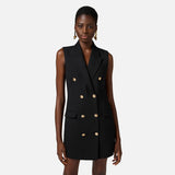 Abito in misto lino - Elisabetta Franchi AB85352E3 110 ELISABETTA FRANCHI 
