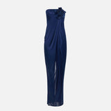 Abito Red Carpet con fiore ricamato - Elisabetta Franchi ABR3752E2 DC8 ELISABETTA FRANCHI 